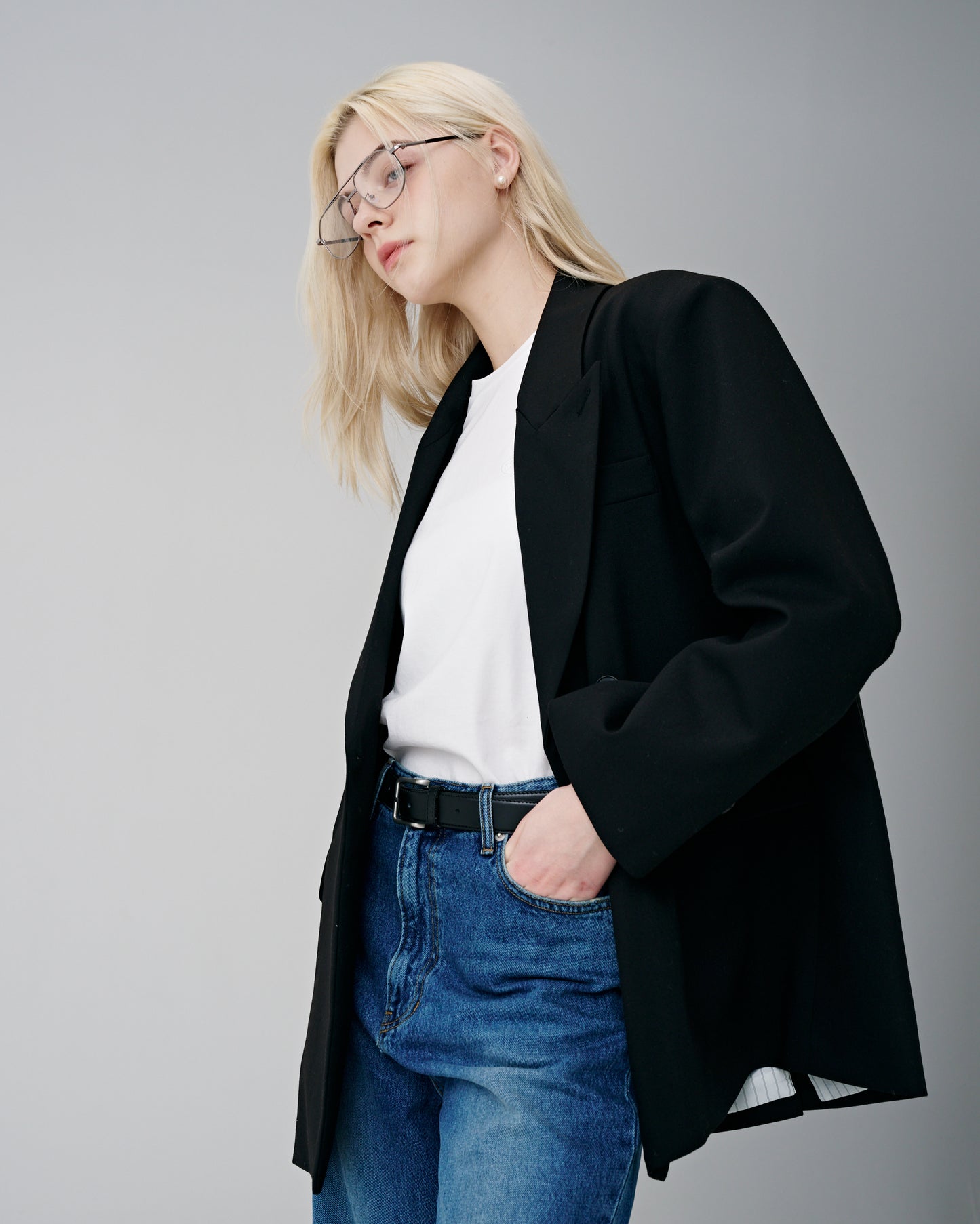 Set-up Oversize Blazer (Black)