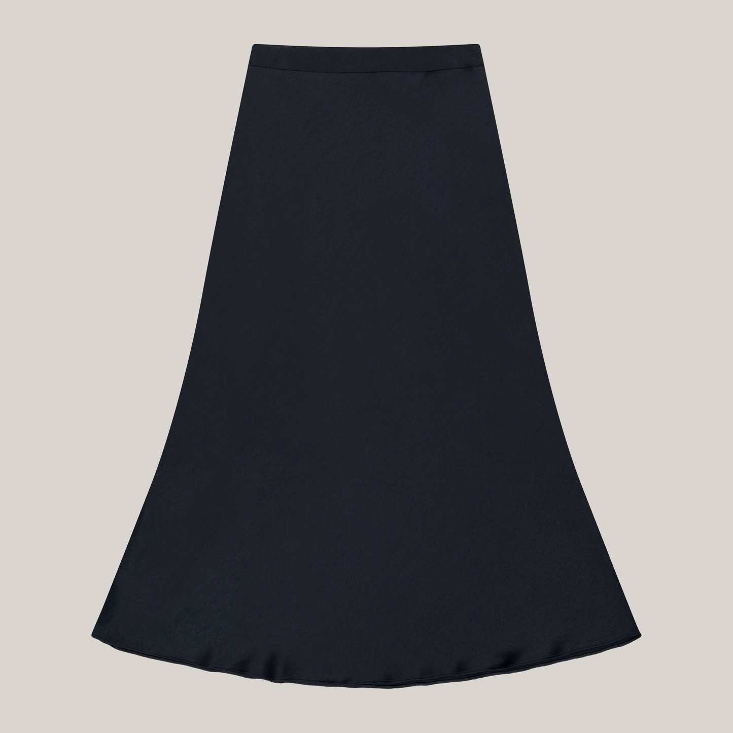 Silky Godet Skirt(Black)