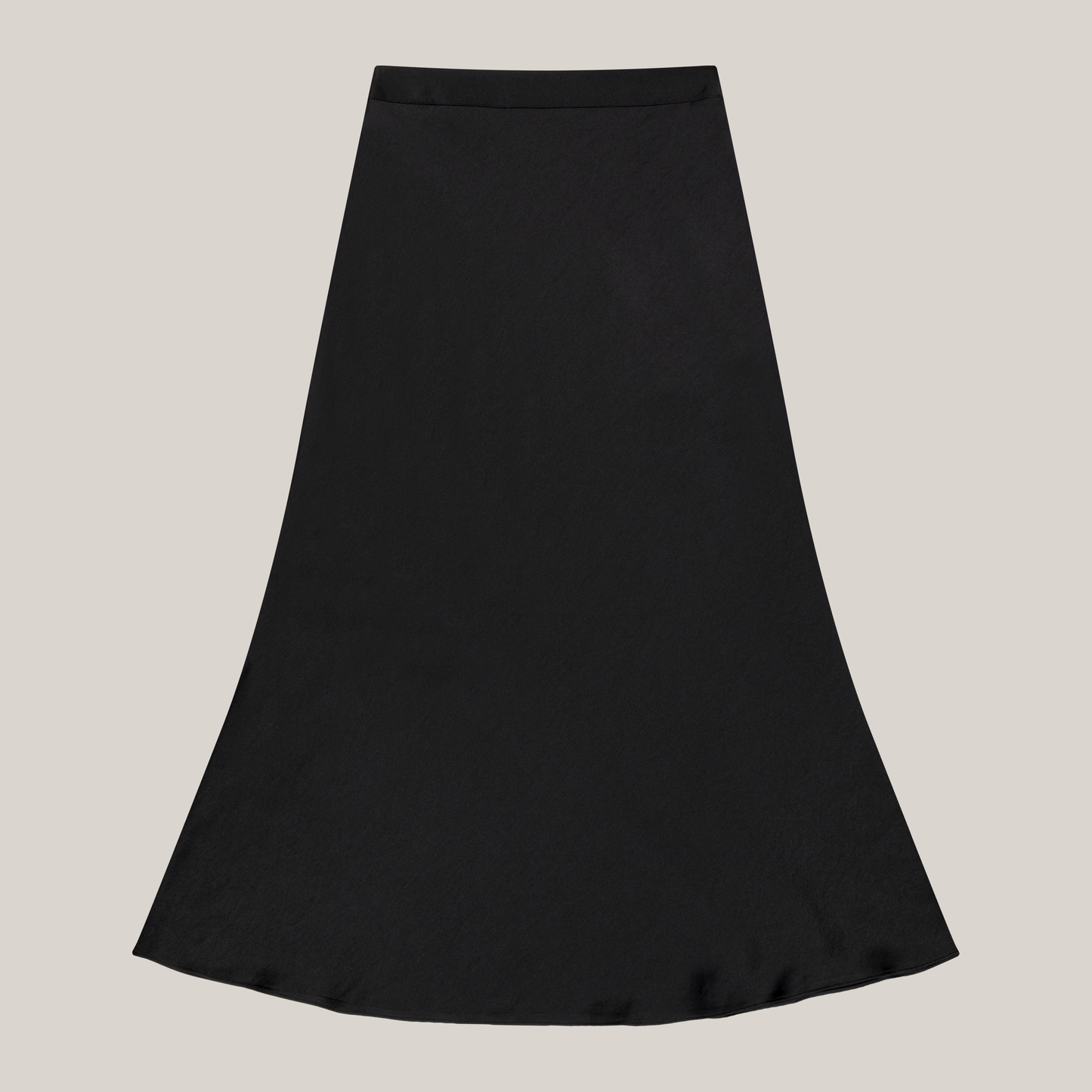 Silky Godet Skirt(Black)