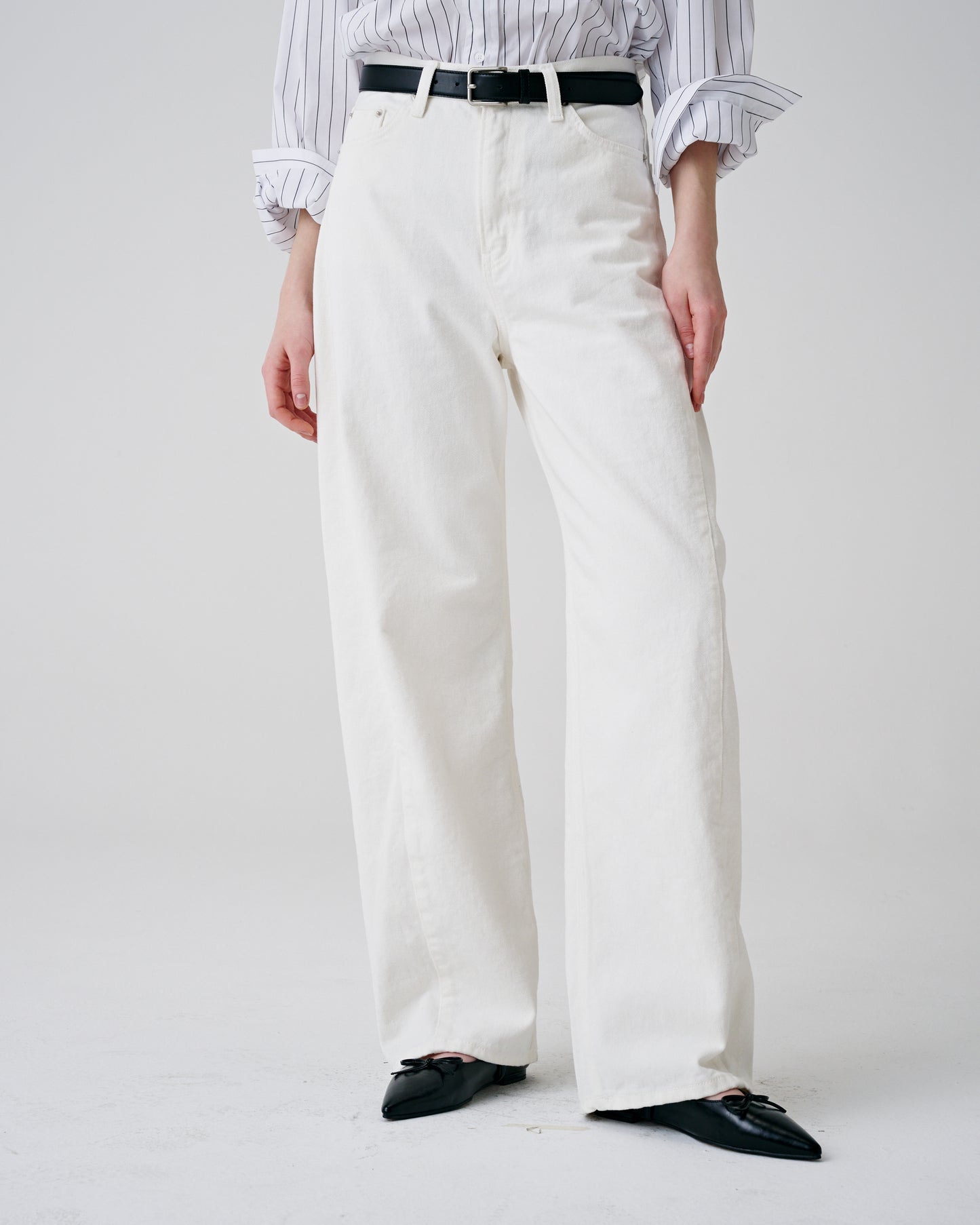 Odd Cut Wide Cotton Pants