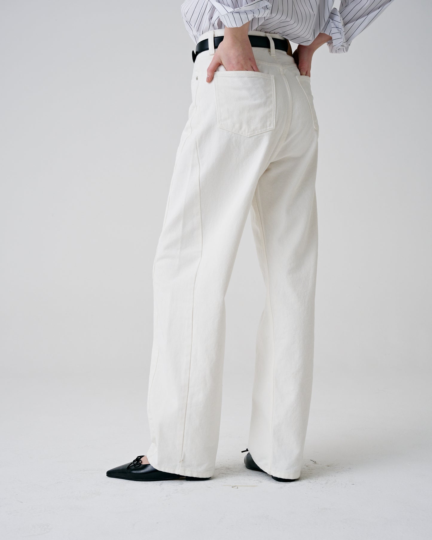 Odd Cut Wide Cotton Pants