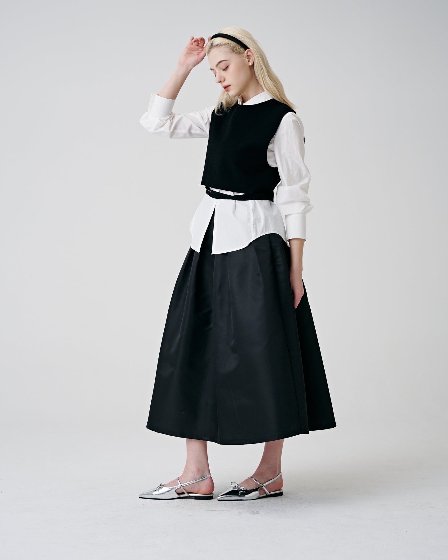 Paneled Maxi Skirt