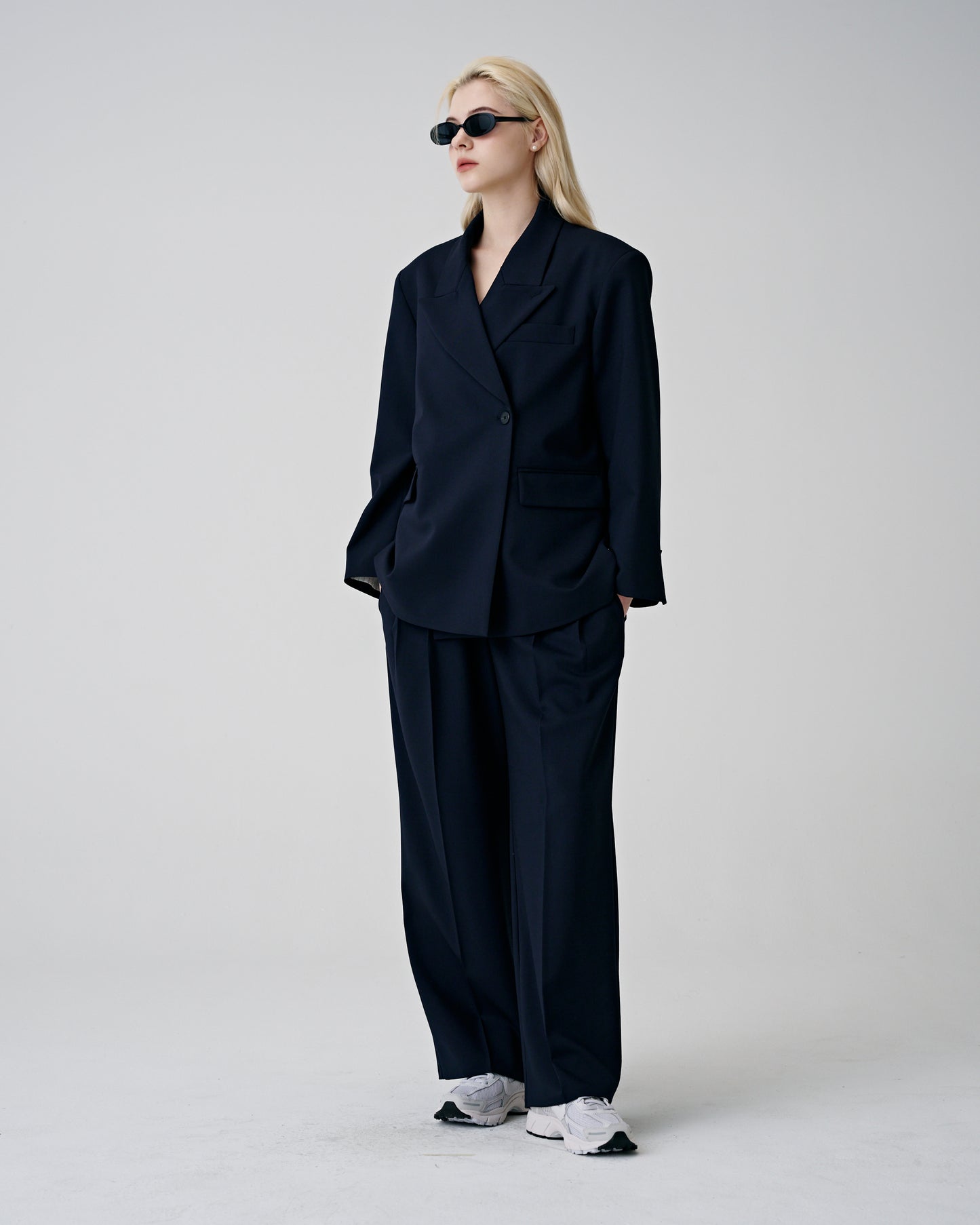 Set-up Oversize Blazer (Navy)