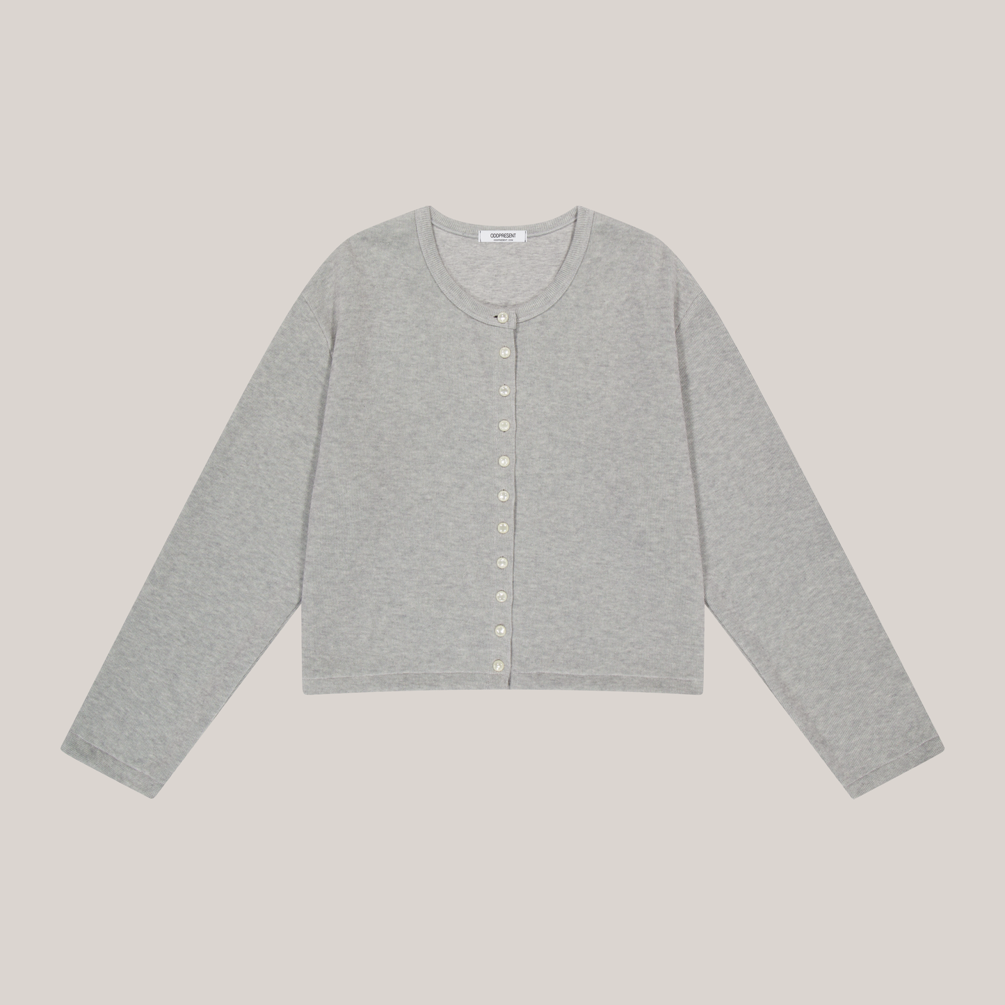 Button Lined Cardigan (White)