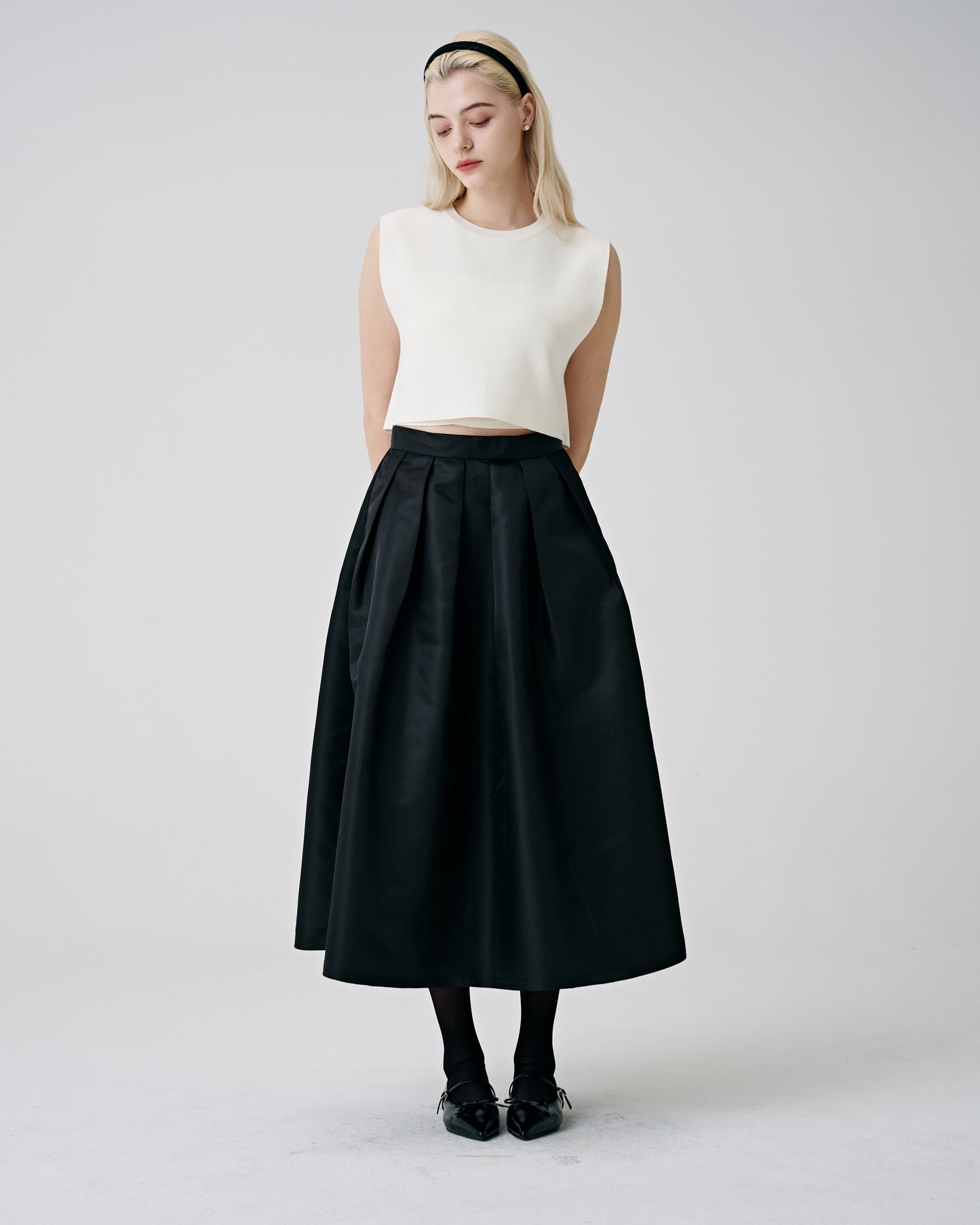 Paneled Maxi Skirt