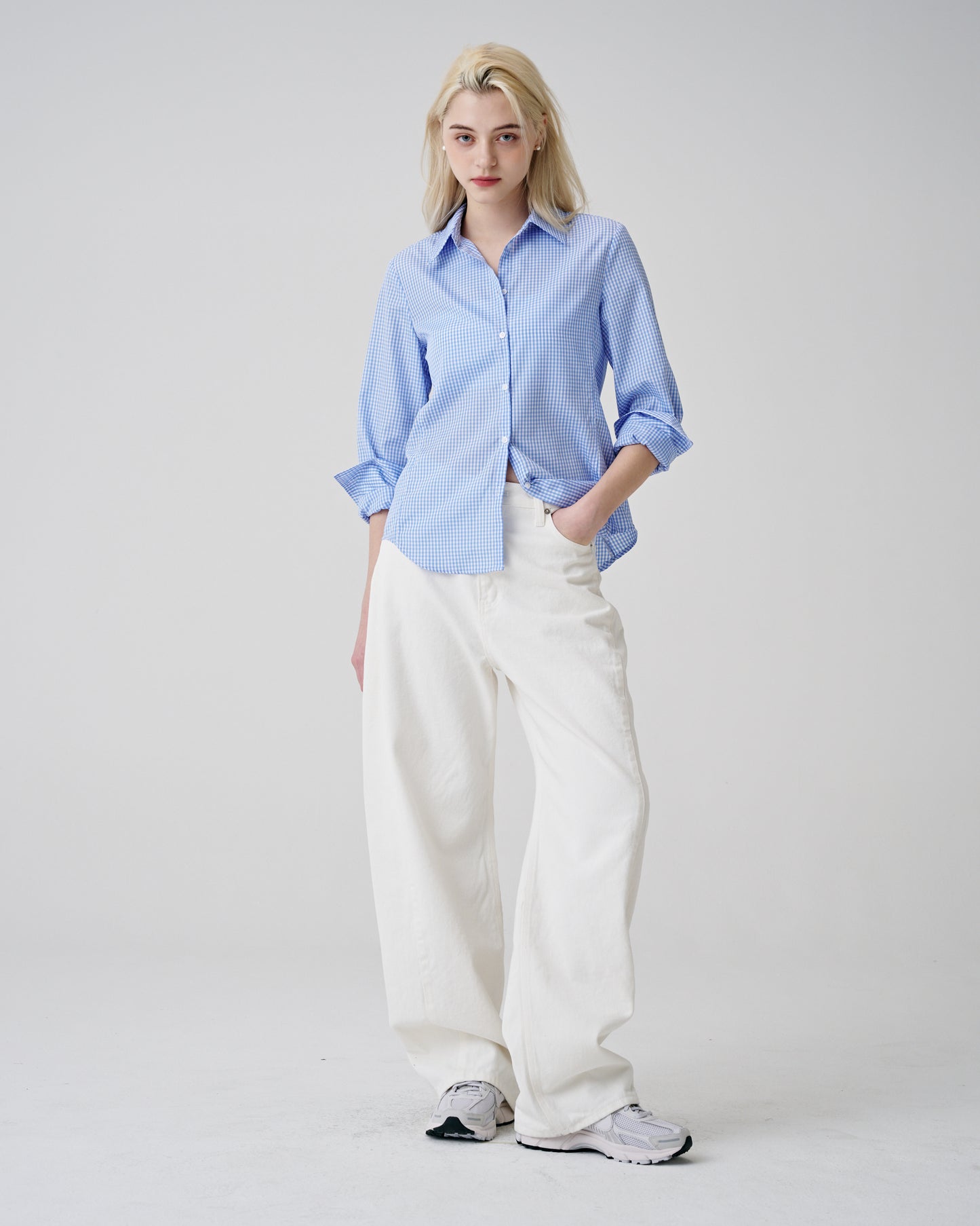 Odd Cut Wide Cotton Pants