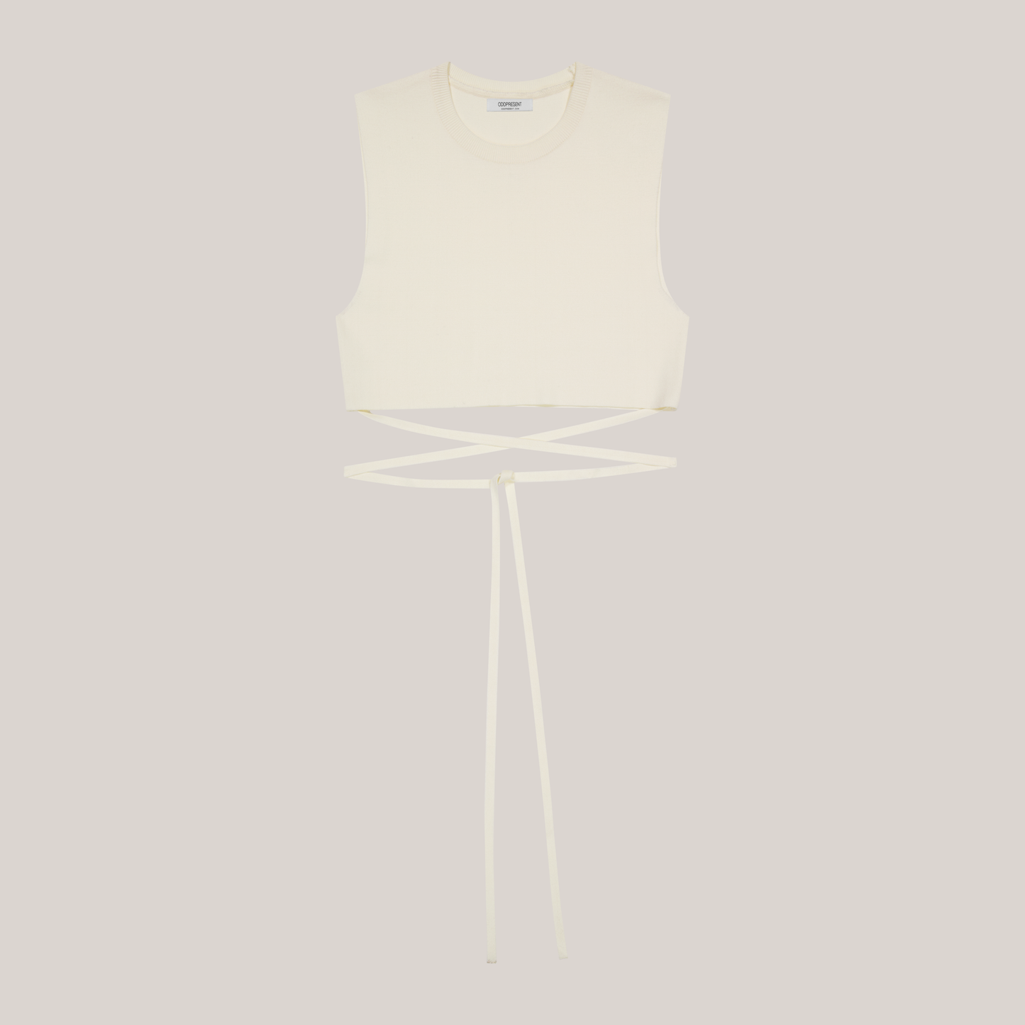 Odd String Knit Vest (Ivory)