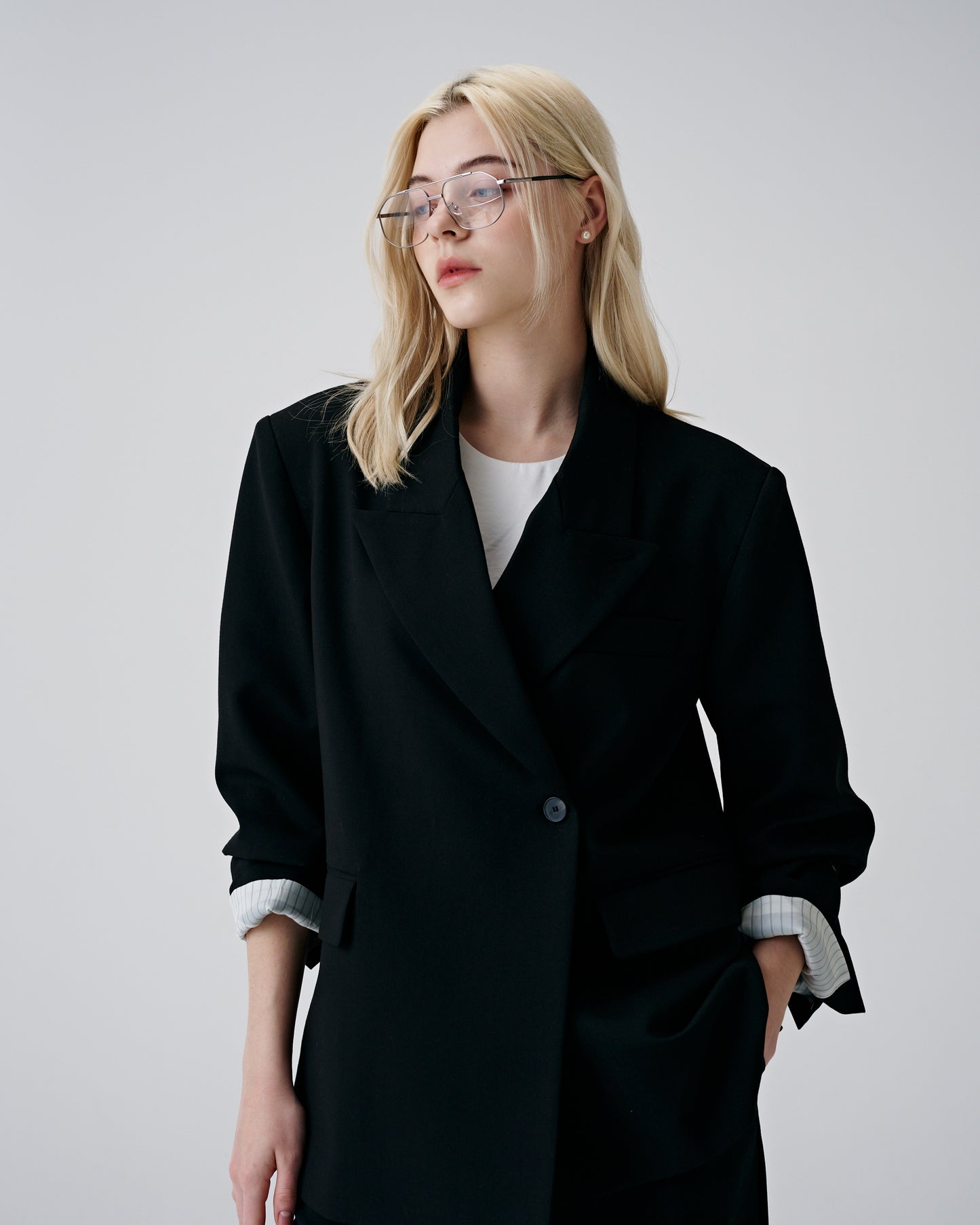 Set-up Oversize Blazer (Black)