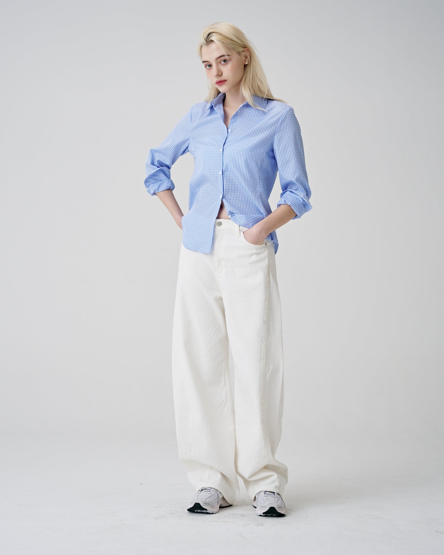 Odd Cut Wide Cotton Pants