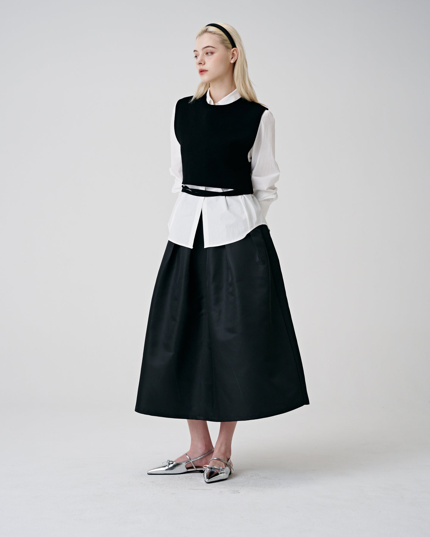 Paneled Maxi Skirt