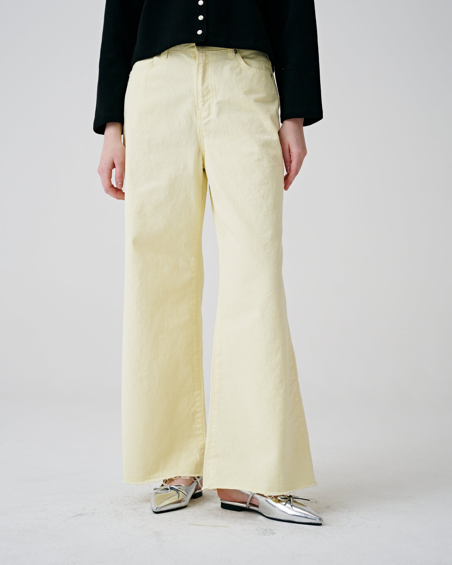 Rough Bell Bottom Cotton Pants (3 Colors)