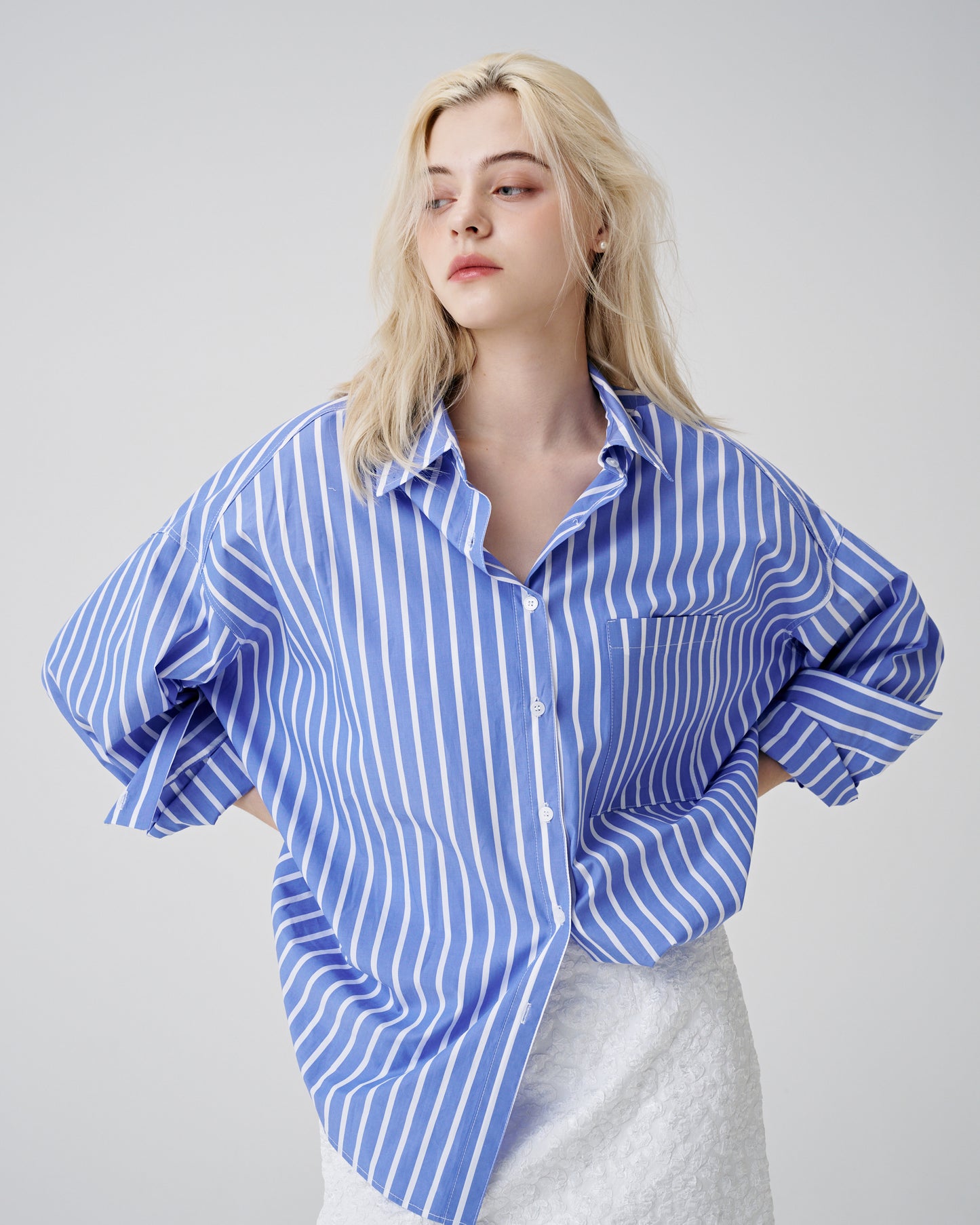 Oversize Shirts (Blue Stripe)