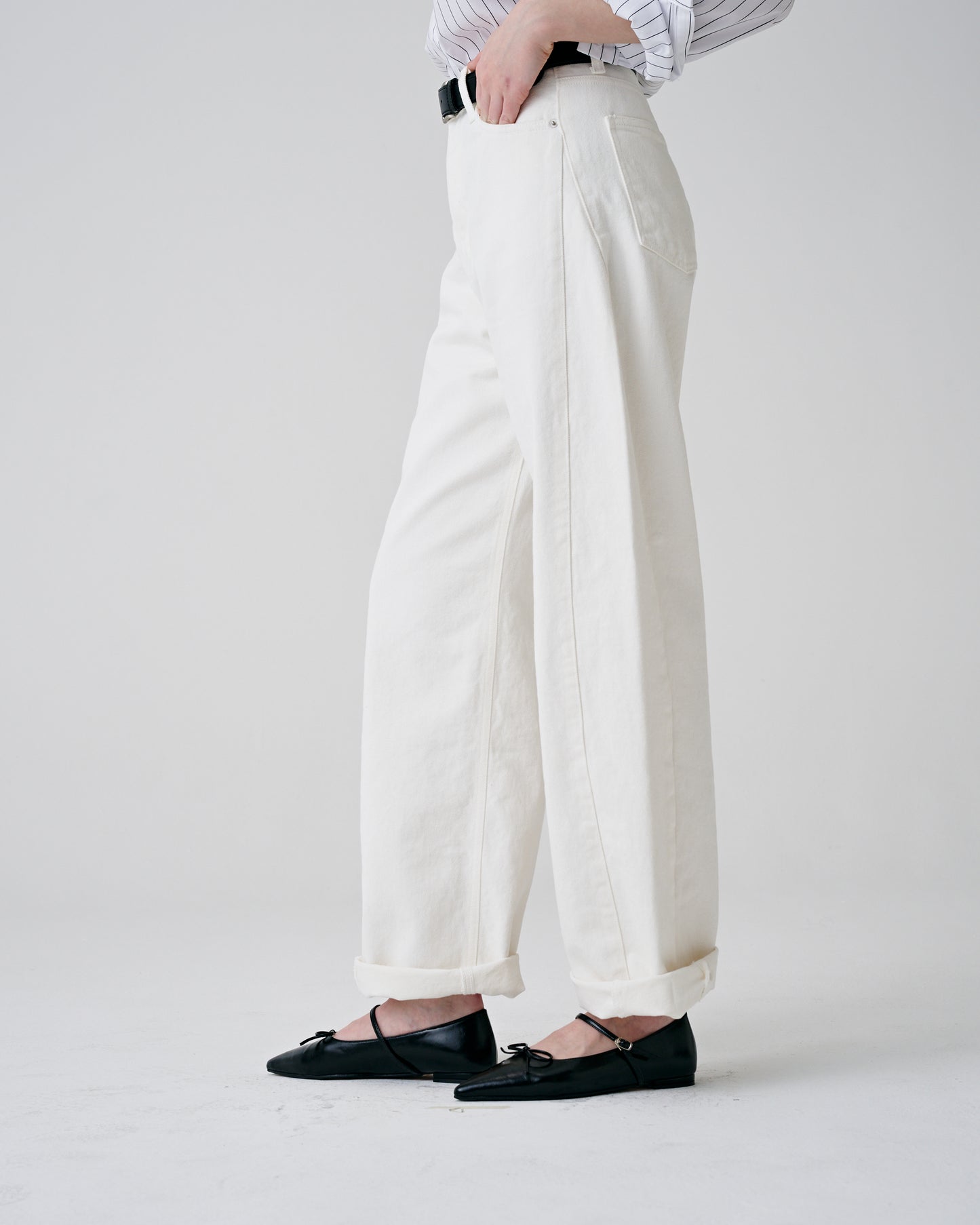 Odd Cut Wide Cotton Pants