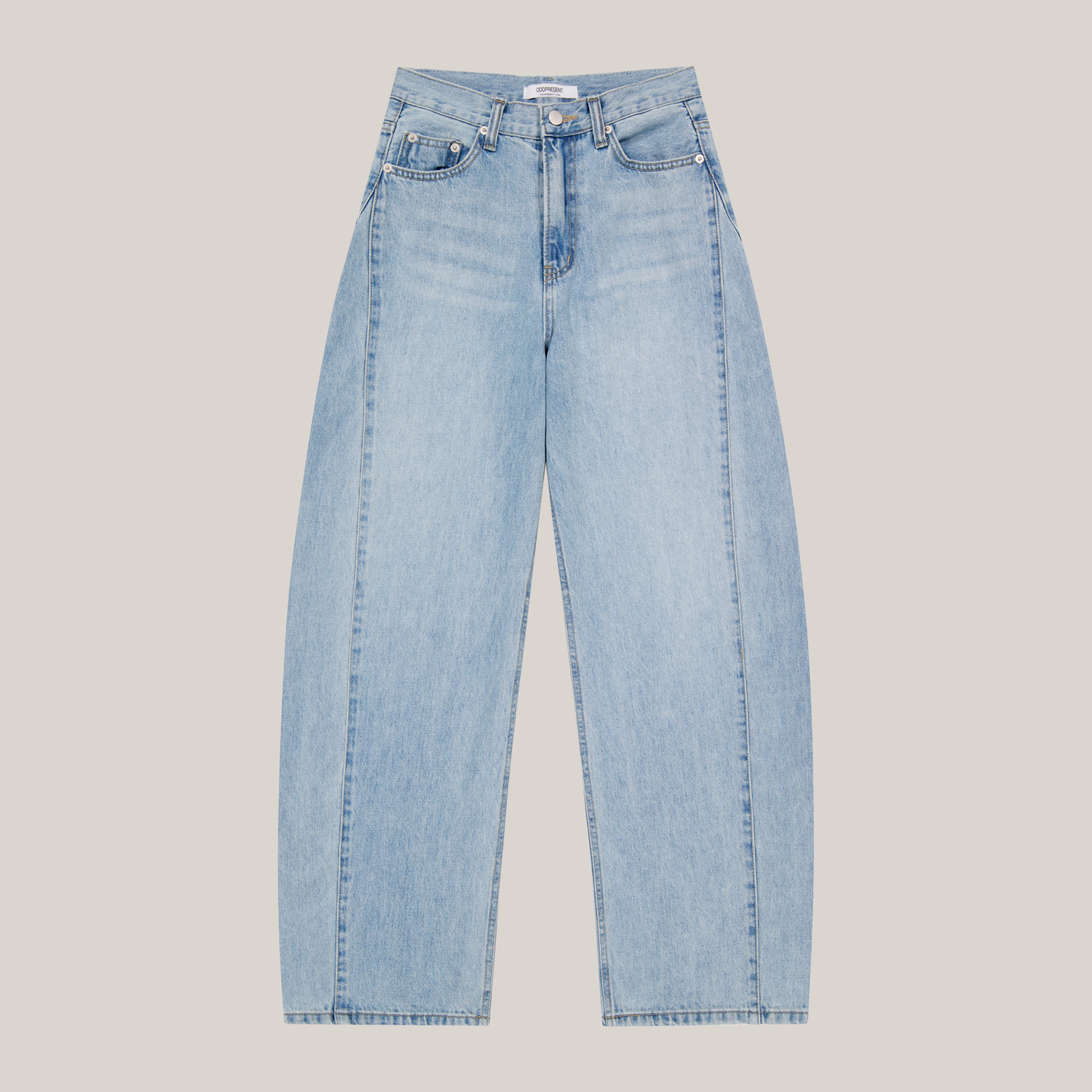 Odd Cut Wide Denim (Light Blue)