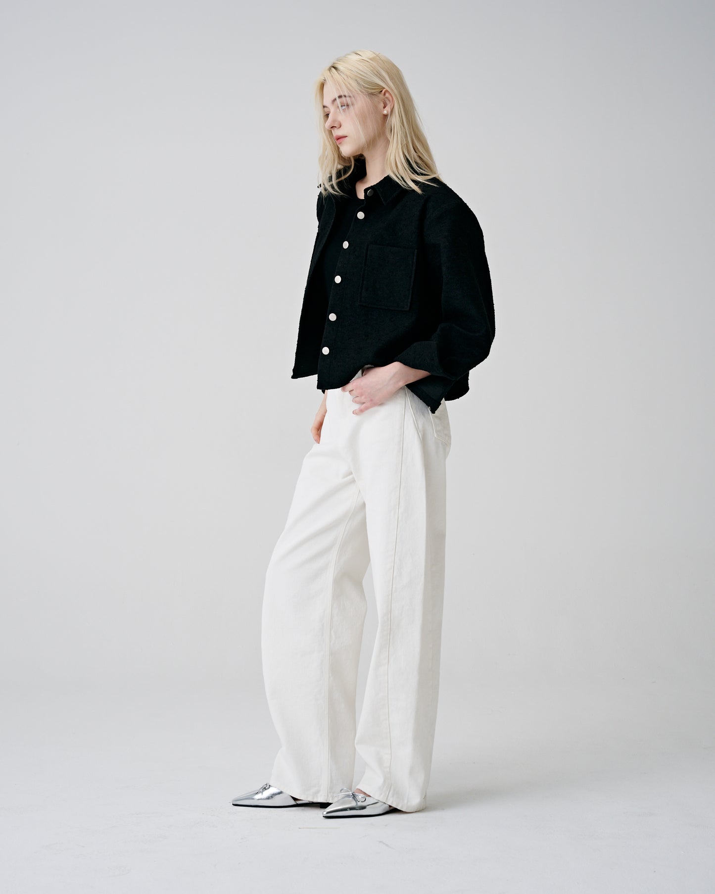 Odd Cut Wide Cotton Pants