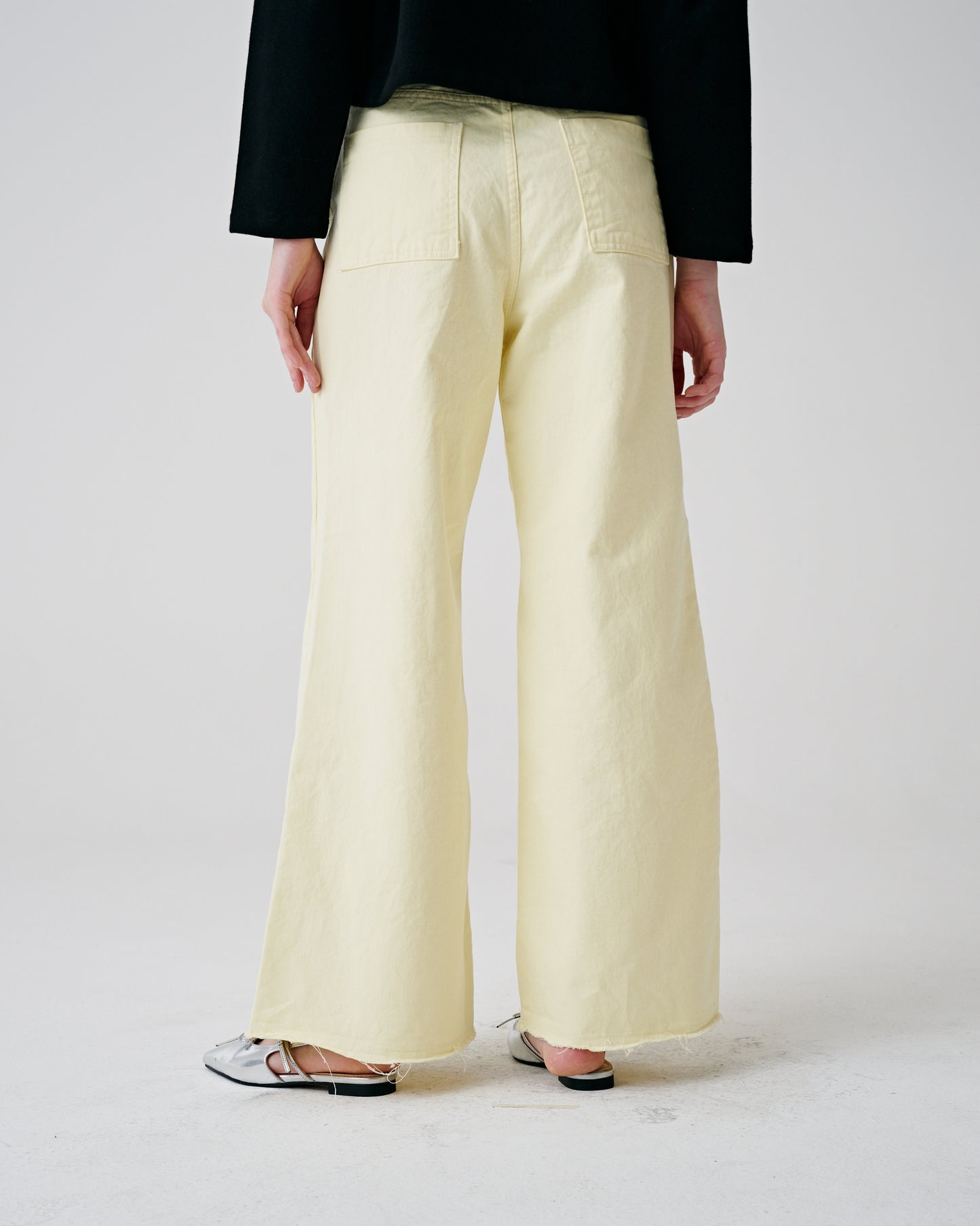 Rough Bell Bottom Cotton Pants (3 Colors)