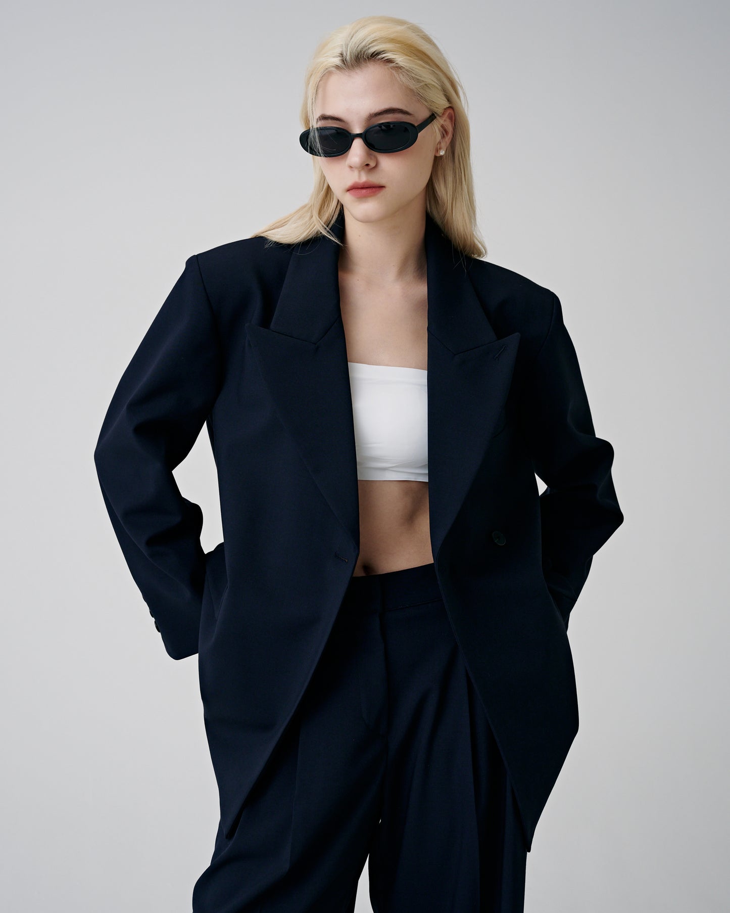 Set-up Oversize Blazer (Navy)