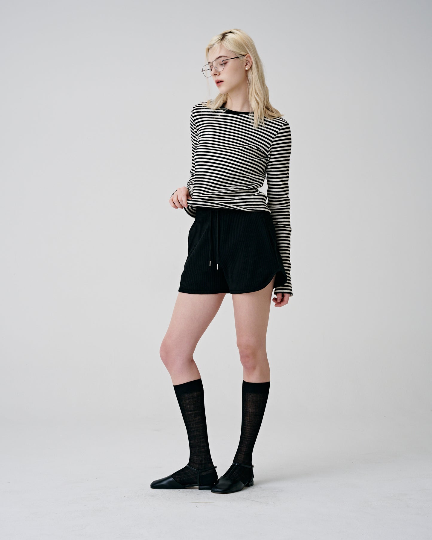 Odd Stripe Long Sleeve (Heather Grey)