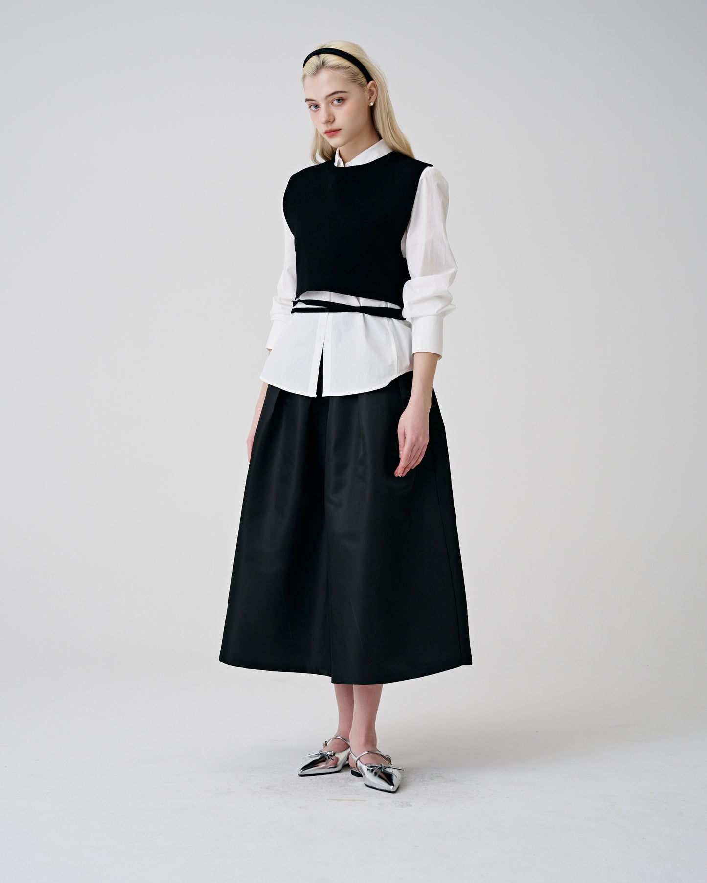 Paneled Maxi Skirt