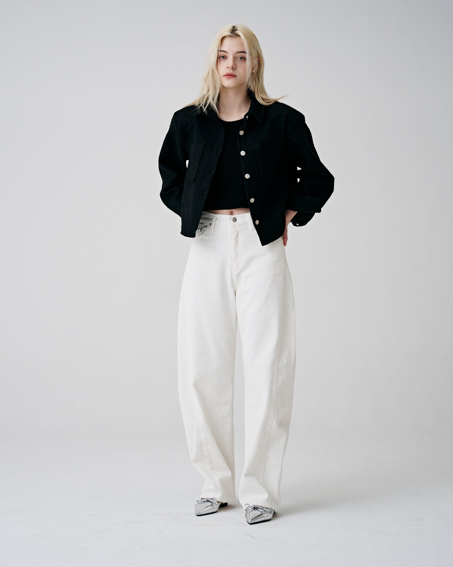 Odd Cut Wide Cotton Pants