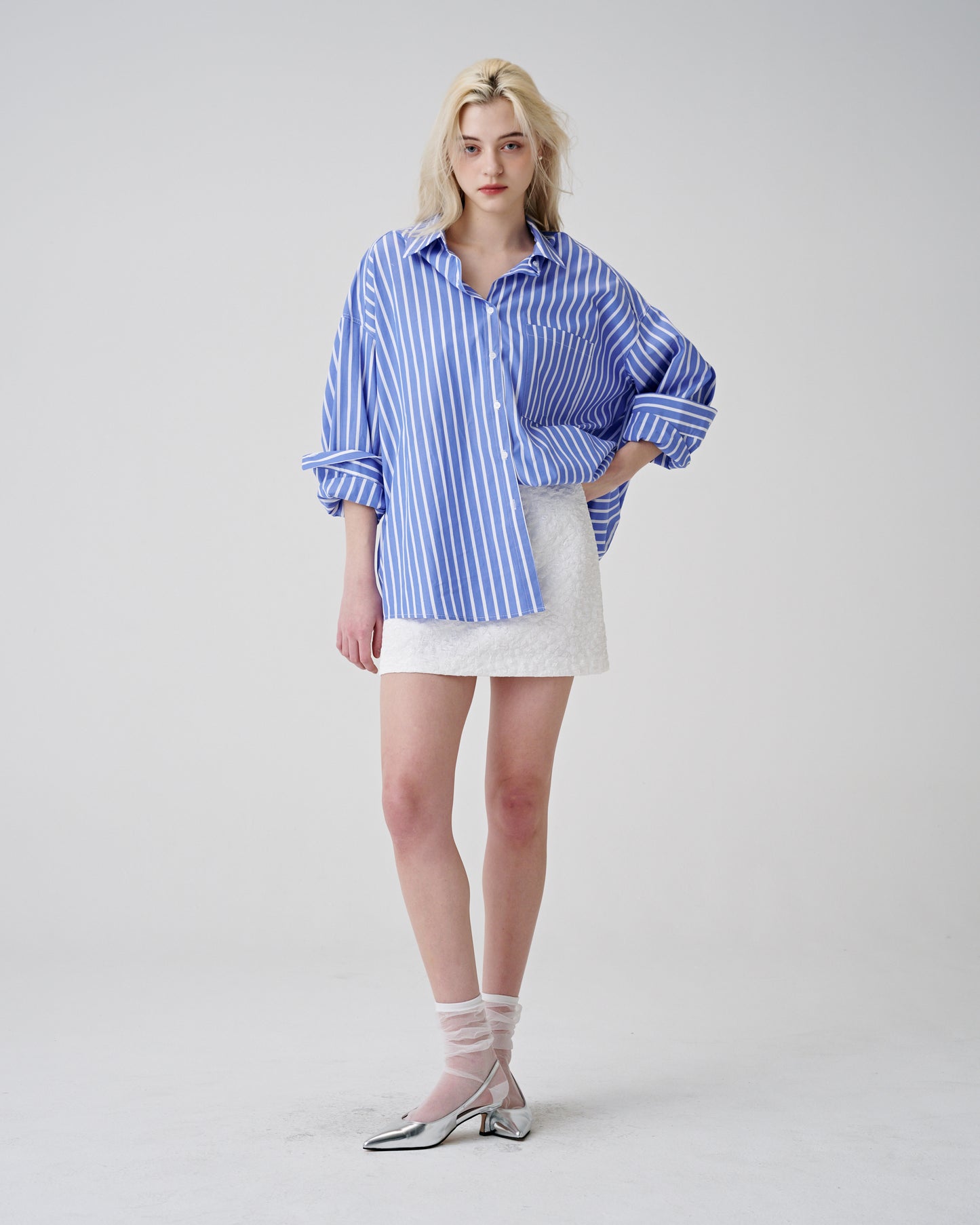 Oversize Shirts (Blue Stripe)