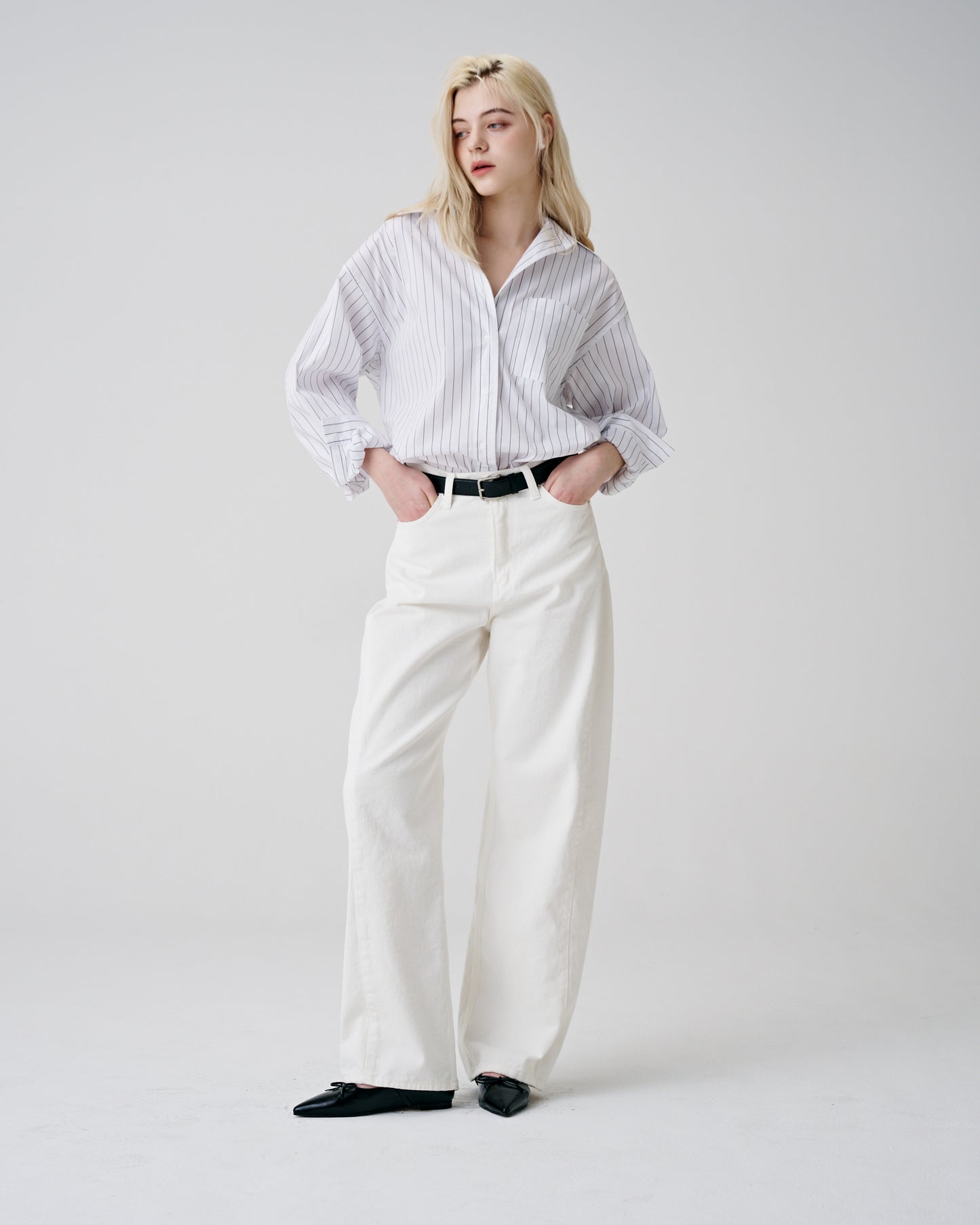 Odd Cut Wide Cotton Pants