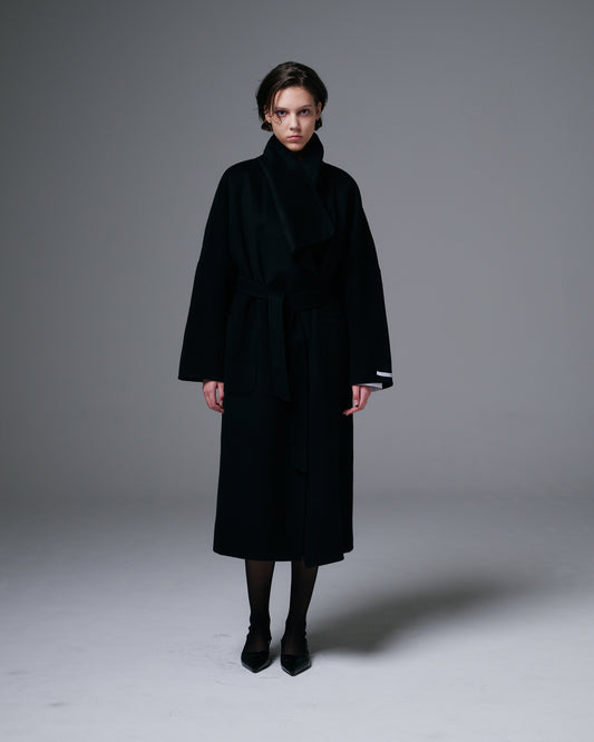 Shawl Collar Long Coat