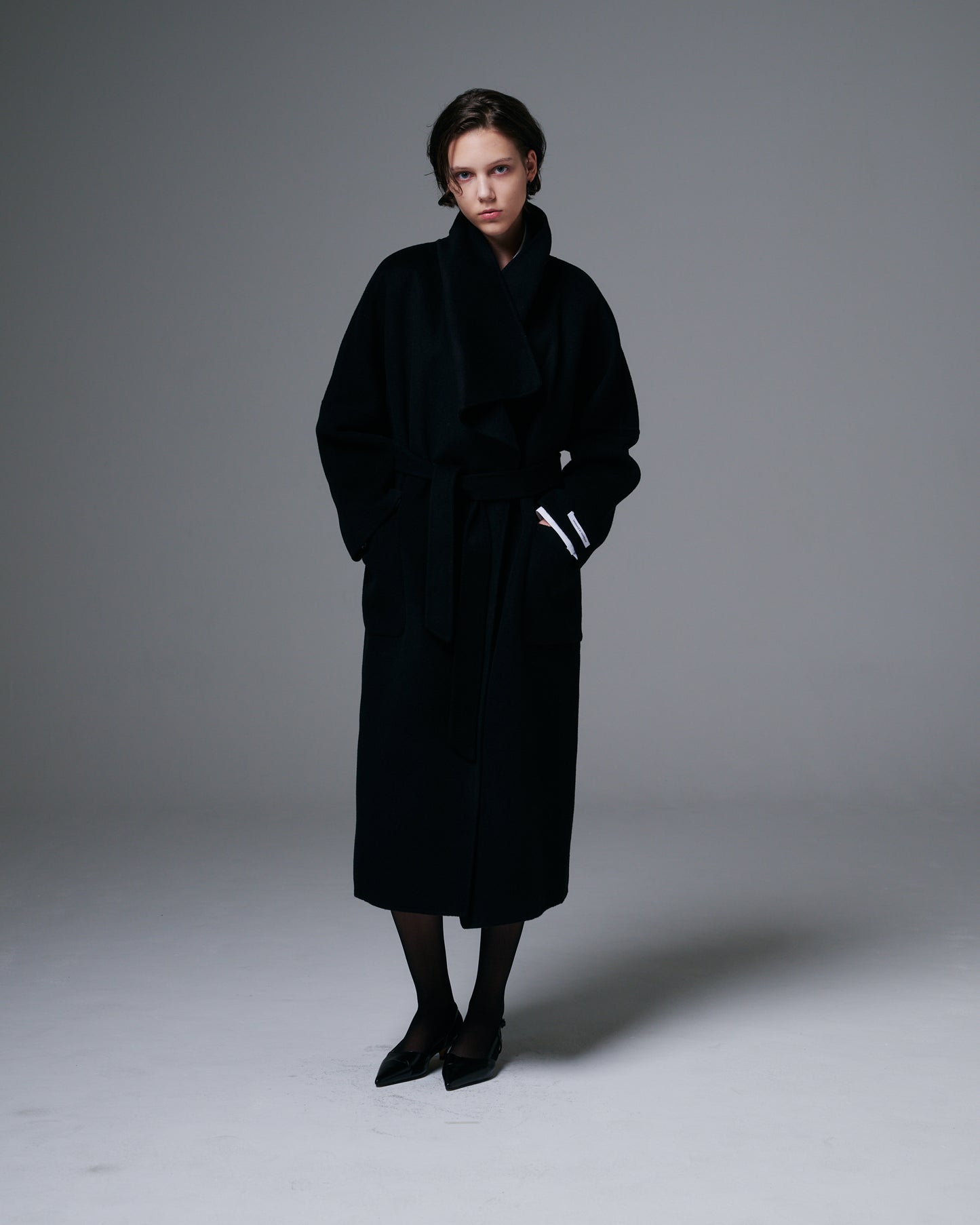 Shawl Collar Long Coat