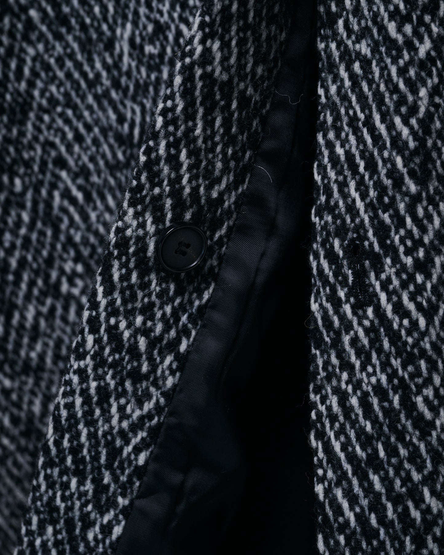 Textured Wool Herringbone Sleeveless Coat