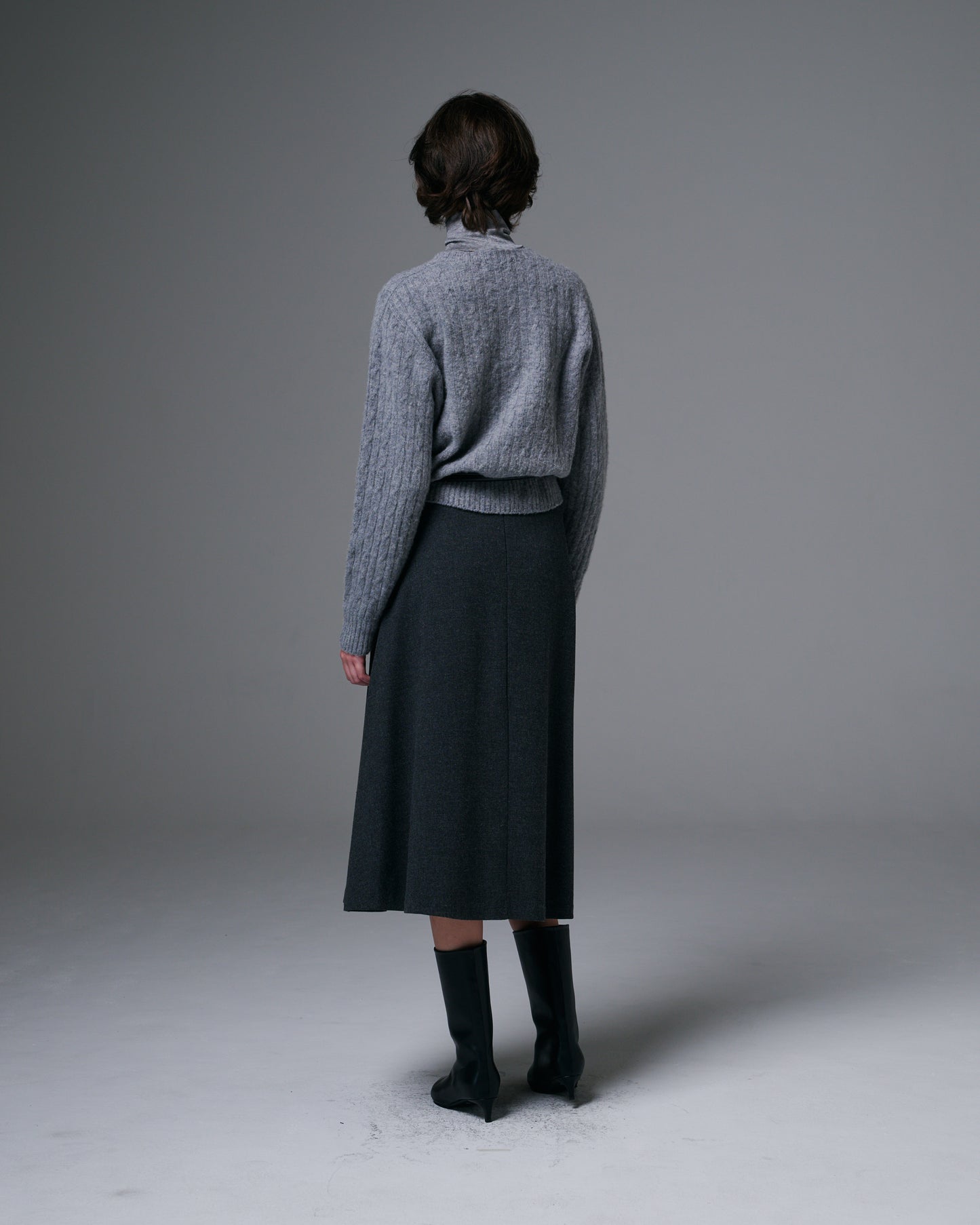 Fine Wool A-line Skirt