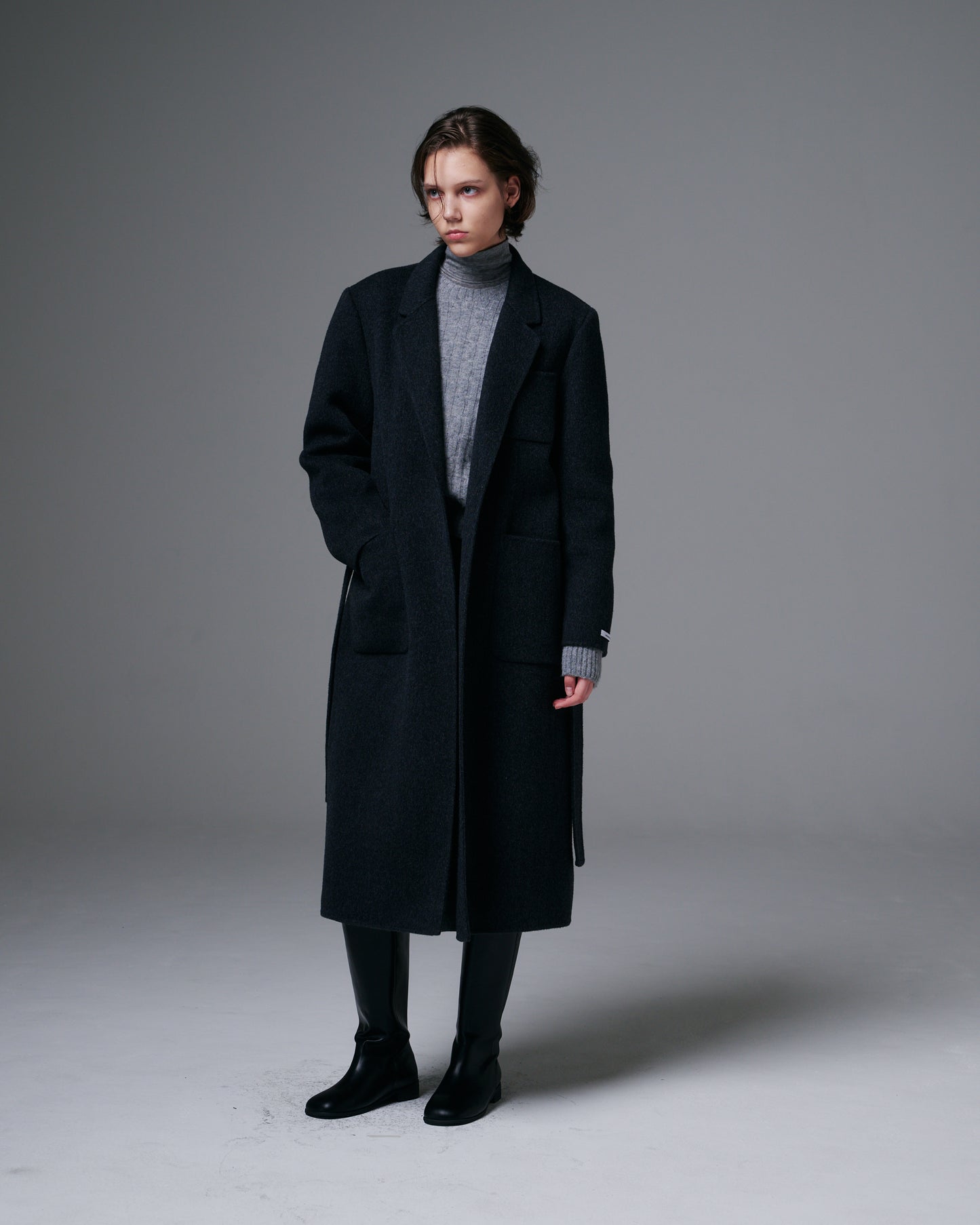 Buttonless Long Coat