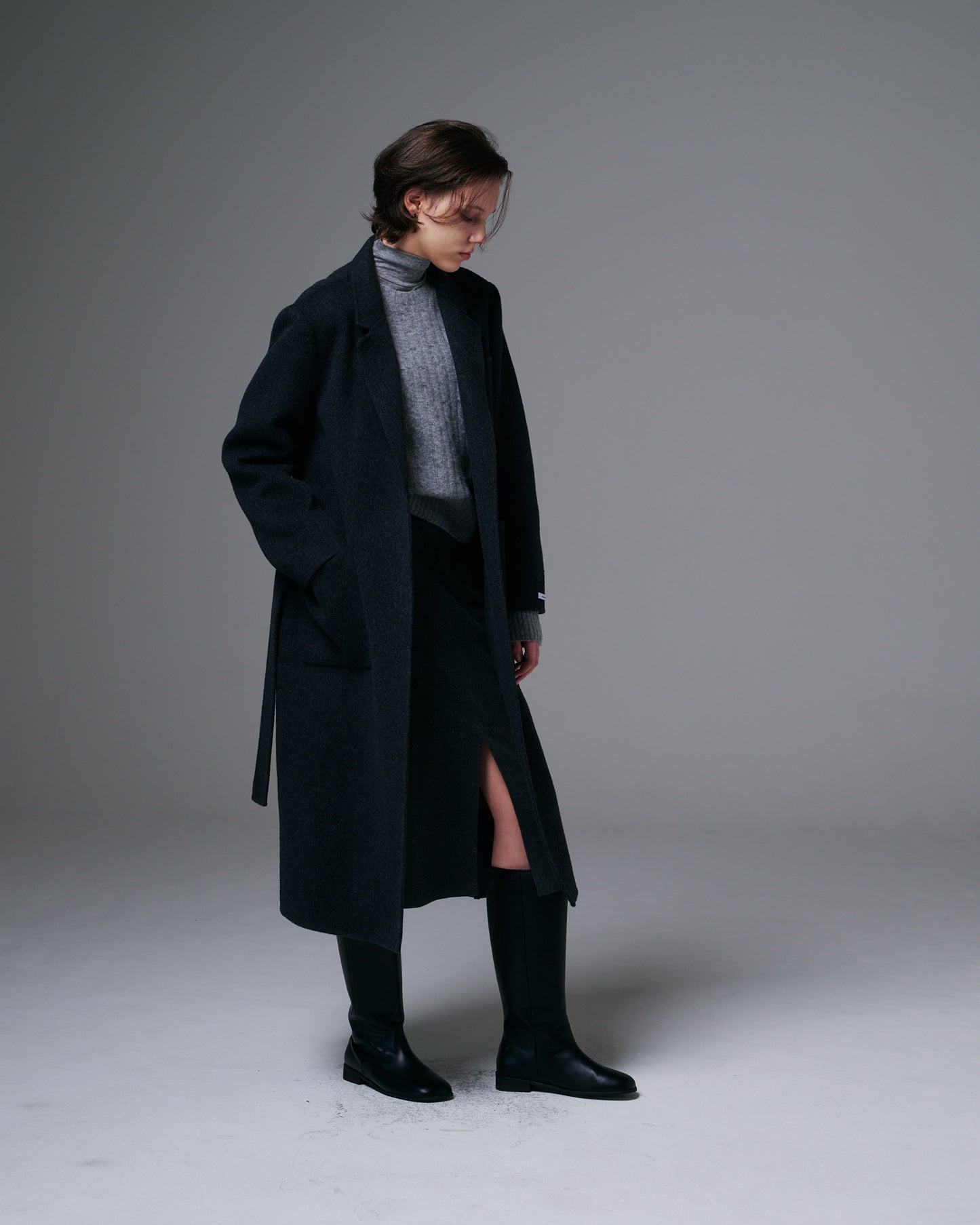 Buttonless Long Coat