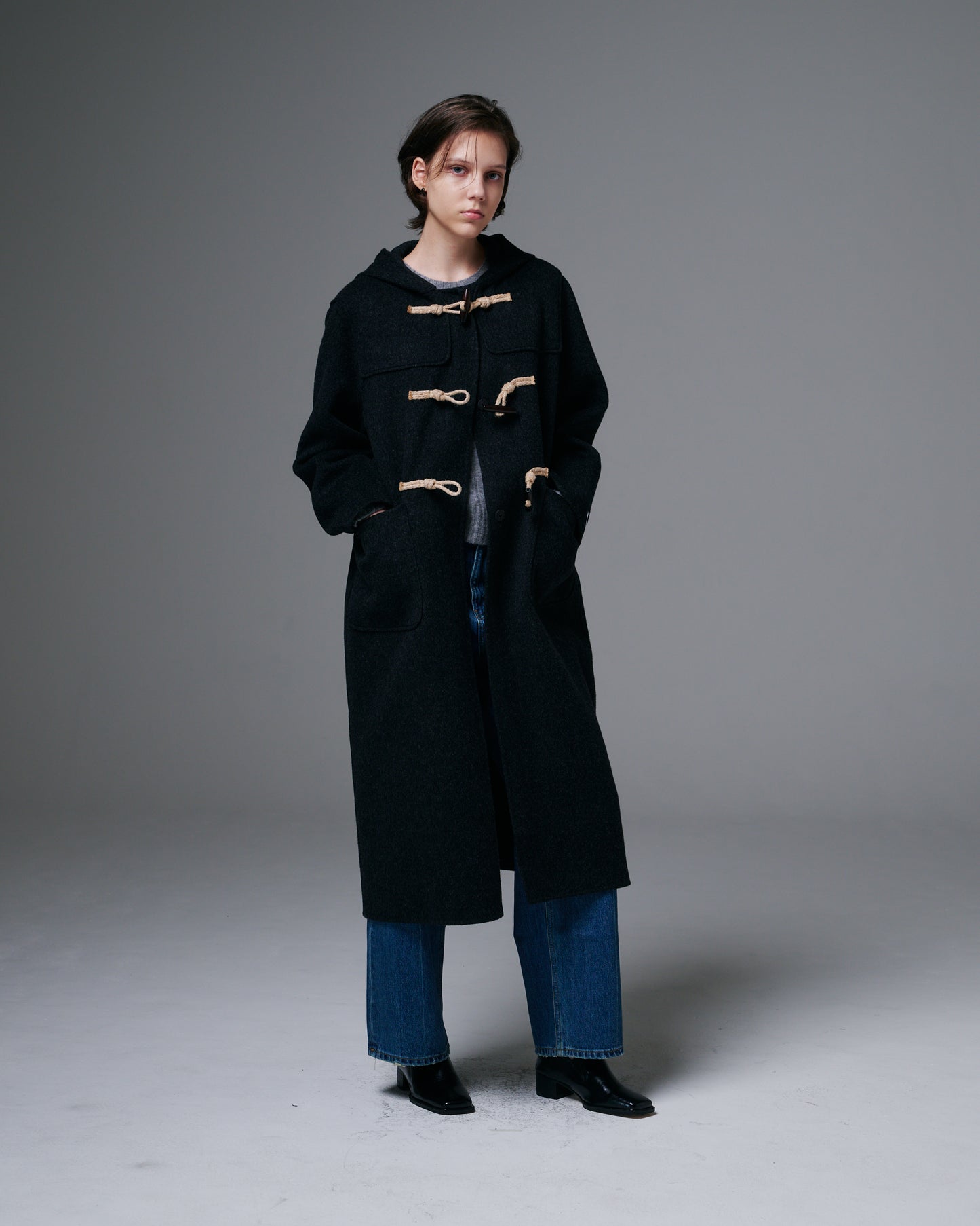 Hooded Duffle Long Coat