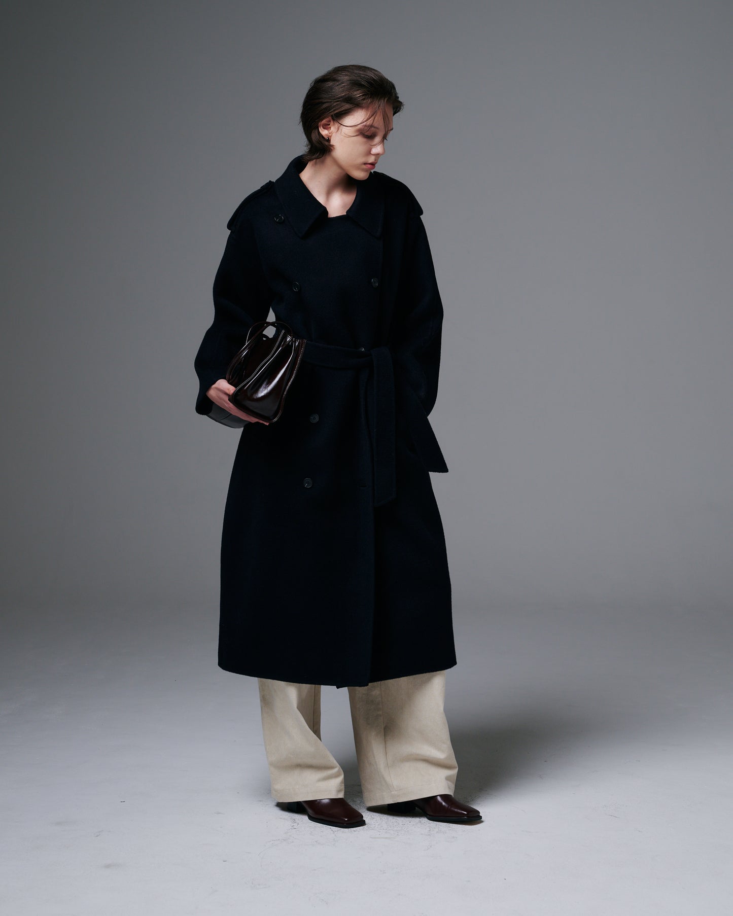 French Epaulette Long Coat