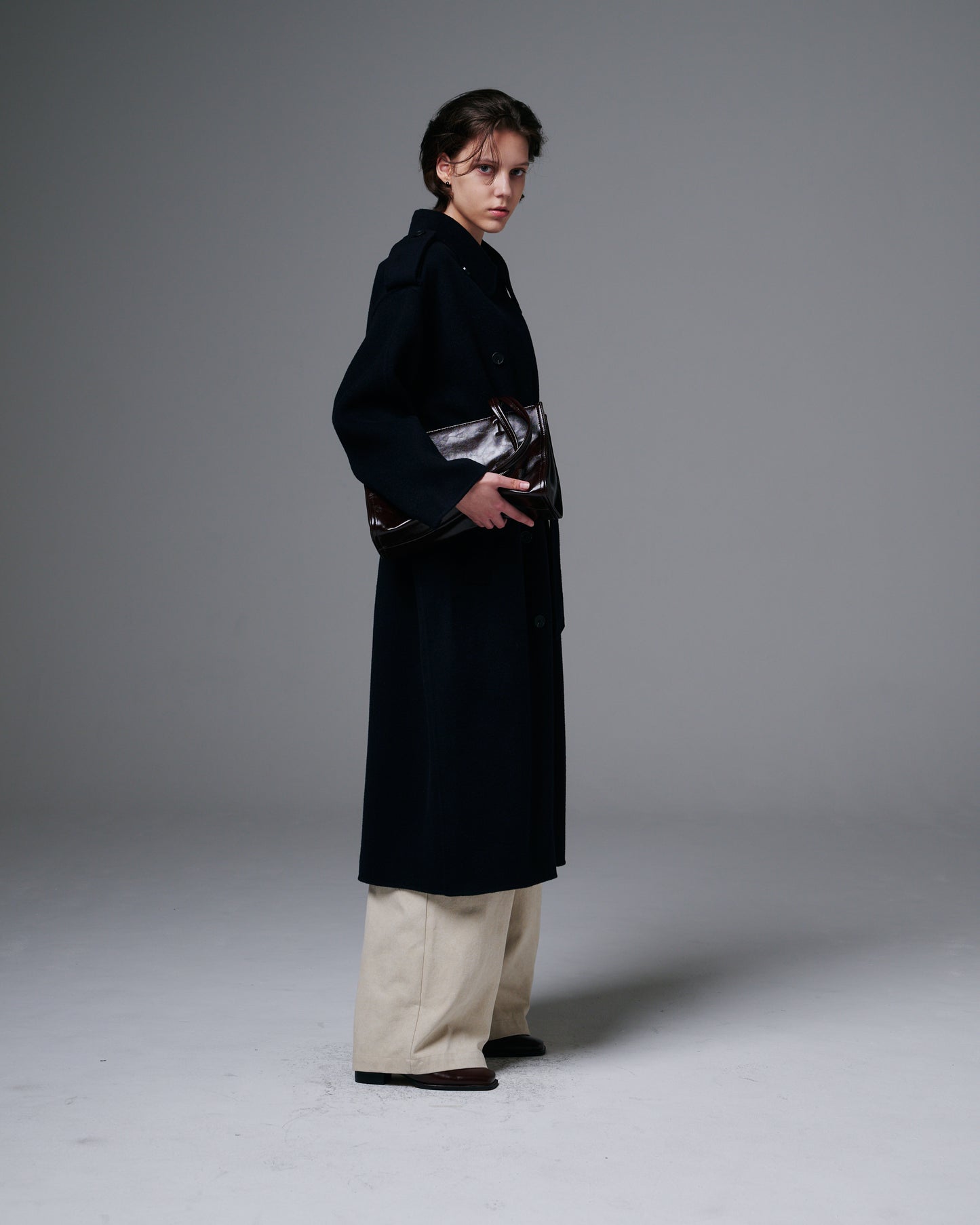 French Epaulette Long Coat