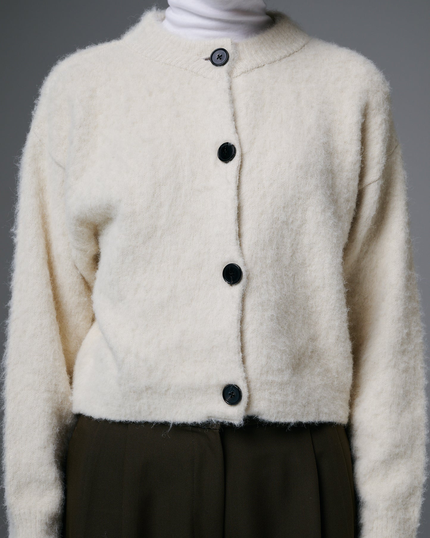 Button Point Mohair Cardigan