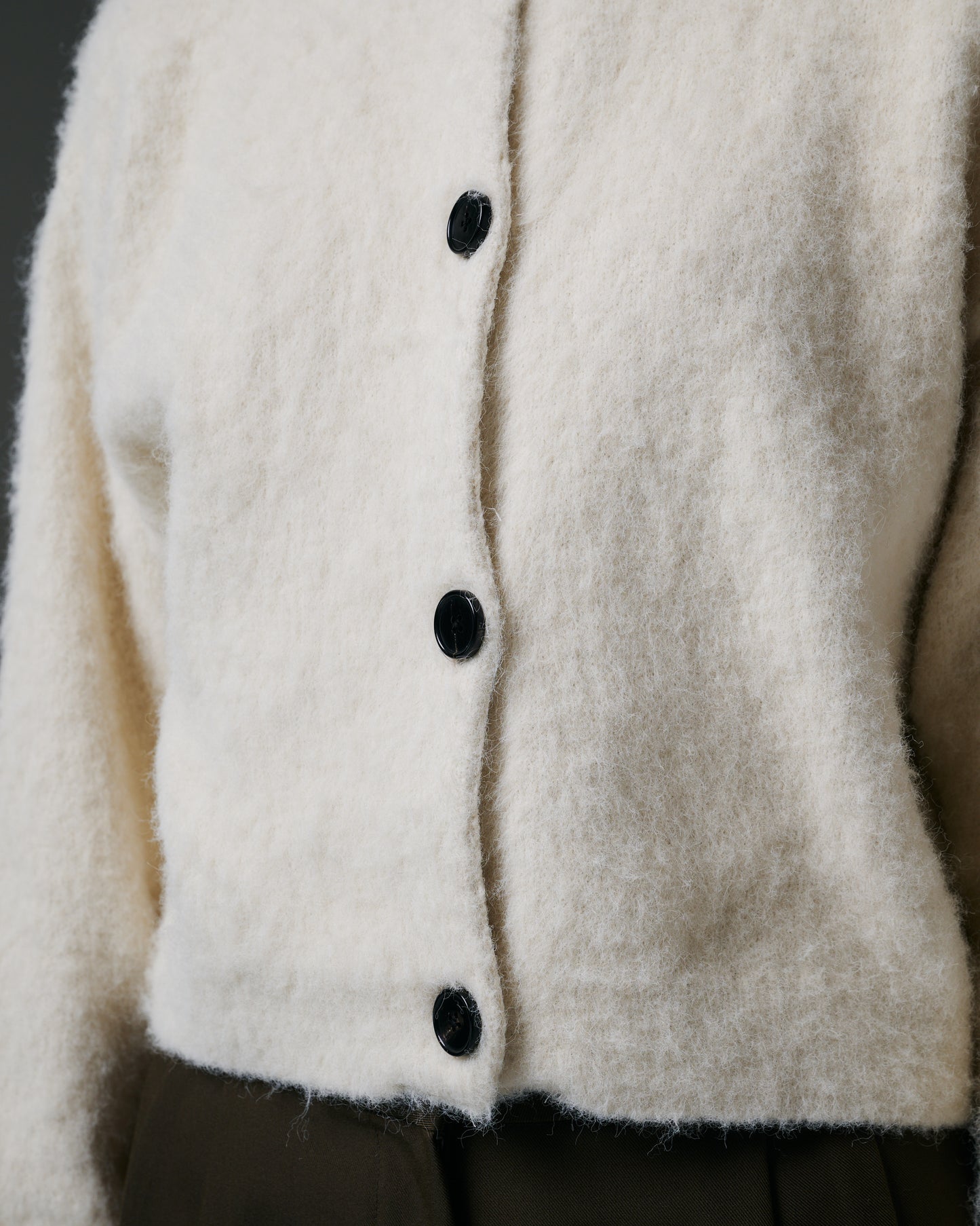 Button Point Mohair Cardigan