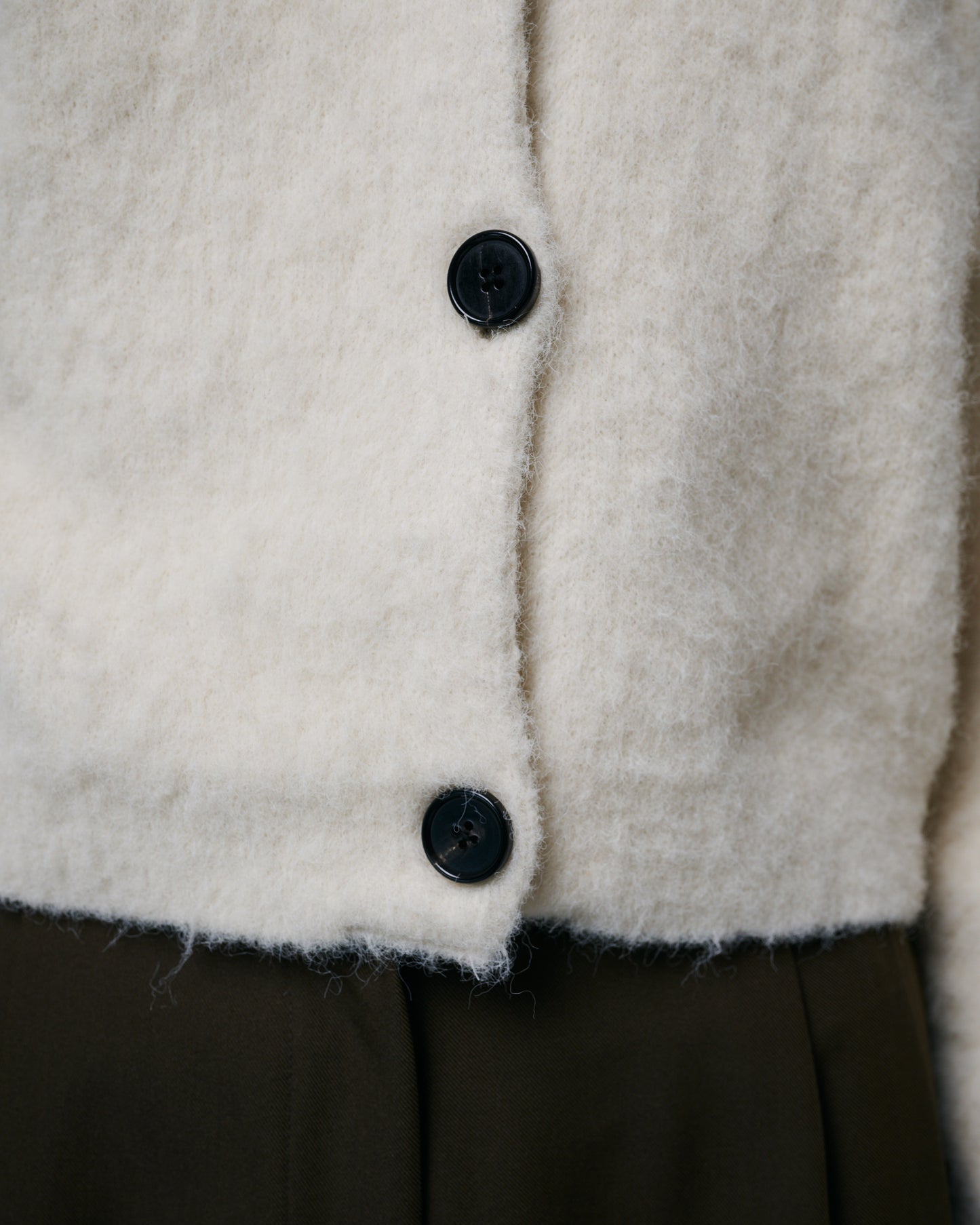 Button Point Mohair Cardigan