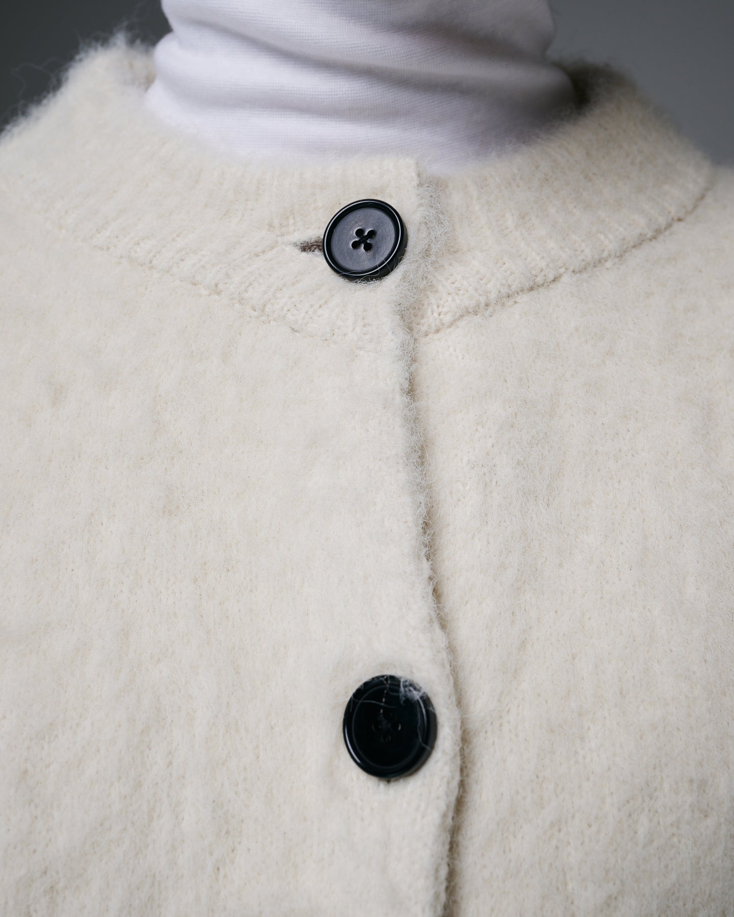 Button Point Mohair Cardigan